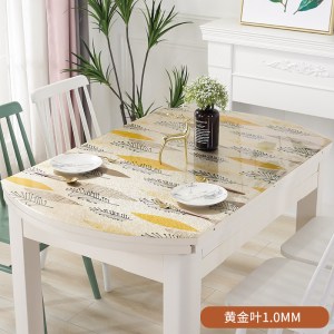 美帮汇椭圆形餐桌布可折叠伸缩桌垫透明软塑料玻璃防水防烫防油免洗桌布