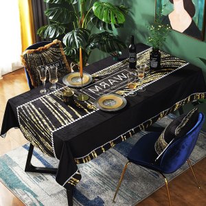 欧式桌布布艺棉麻茶几西餐桌布客厅长方形家用现代简约美式轻奢风