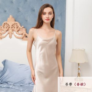 美帮汇桑蚕丝性感睡袍女士真丝吊带睡裙情趣睡衣两件套22Mm预定