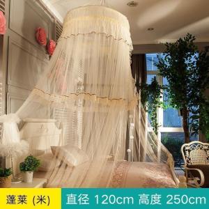 美帮汇吊顶式蚊帐1.8m床双人家用加密加厚公主风欧式圆顶纹账床幔1.5米