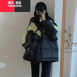 YIBUSHENG2023冬季新款韩版加厚学生棉衣棉服女oversize小众棉袄外套面包服