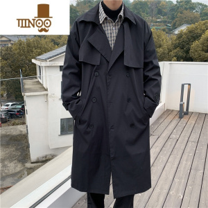 YANXU康斯坦丁风衣巴尔马肯男士新款学院风外套中长款秋季韩式大衣