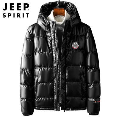 JEEPSPIRIT吉普秋冬连帽棉服男时尚休闲修身多袋防风防寒青年棉衣外套