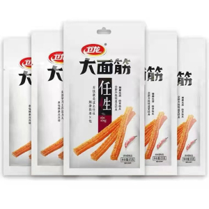 卫龙香辣大面筋 65g X5袋 辣条辣片麻辣休闲零食豆干