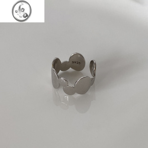 JiMi多款叠戴s925银银戒指女小众设计冷淡风气质个性开口可调节食指戒