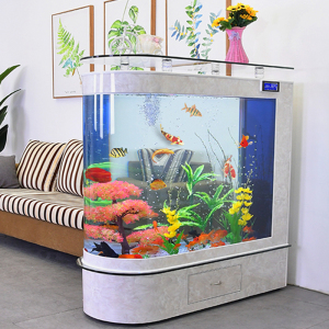 鱼缸水族箱客厅大型屏风隔断家用落地免换水生态金鱼锦鲤缸
