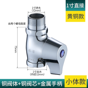 邦可臣蹲便器冲洗阀快开式厕所卫生间水龙头便池手按大便器冲水阀门开关