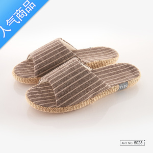 SUNTEK日式高端男士夏季厚底亚麻拖鞋家居家用室内防滑四季棉麻地板