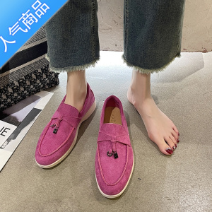 SUNTEK软底乐福鞋女春秋休闲平底英伦大码女鞋一脚蹬懒人鞋单鞋小皮鞋