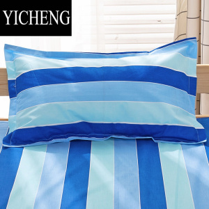 YICHENG纯蓝色枕套单个学生宿舍格子枕头套男生40×60单人48×74