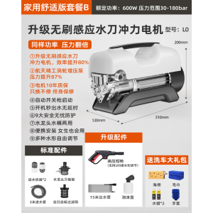 [补贴10%]洗车机高压水泵水枪神器220v家用刷车全自动便携式大功率清洗