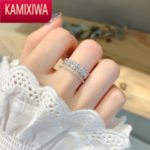 KAMIXIWA网红花瓣食指戒韩国时尚个性ins风潮小众设计戒指女开口可调节