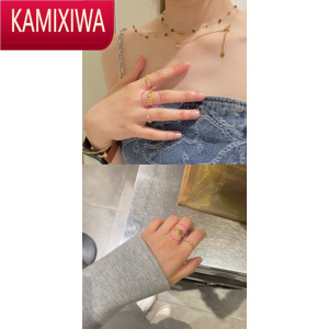 KAMIXIWA王炸怒推!小猪鼻子!镀金戒指女时尚个性小众轻奢精致高级感指环