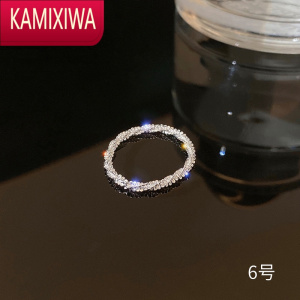 KAMIXIWA波光粼粼素圈戒指2021年新款潮女秋小众设计感手饰轻奢高级感指环