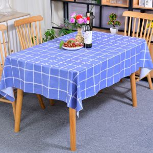 桌布防水防烫防油免洗pvc长方形餐桌垫茶几布格子少女心ins书桌布
