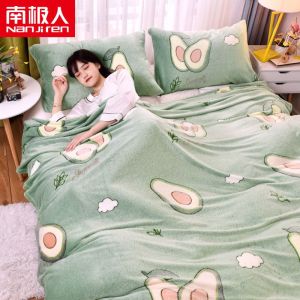 雪花绒毛毯加绒盖毯两用保暖绒床单毛巾被单双人午睡小毯子