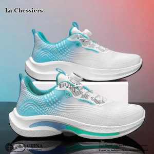 La Chessiers男鞋透气网面运动跑步休闲鞋2025新款春秋季潮流男士老爹百搭潮鞋
