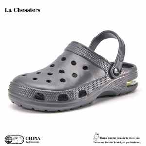 La Chessiers洞洞鞋男休闲两穿凉鞋防滑包头拖鞋夏季新品外穿家居潮流男士气垫凉拖