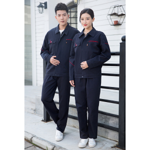 TMG8030 春秋工作服劳保服套装 100%纯棉 拉链设计 三色可选