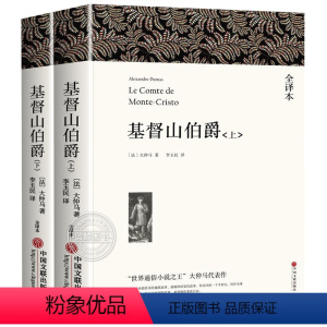 全套2册 [正版]上下册2册带注释 基督山伯爵 大仲马著 原著完整版无删减全译本 高中暑假成人版初中生高中生课外书阅读课