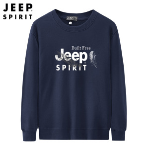 JEEP SPIRIT吉普男士春秋新款长袖T恤宽松圆领衣服棉质套头卫衣