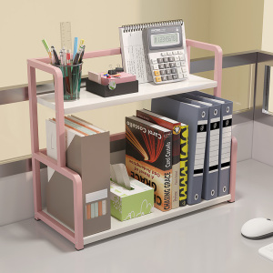 桌上书架桌面收纳架书桌办公桌多层置物架简易学生宿舍转角小书架