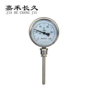 嘉禾长久 双金属温度表 WSS411 0-100度 杆长50MM 块