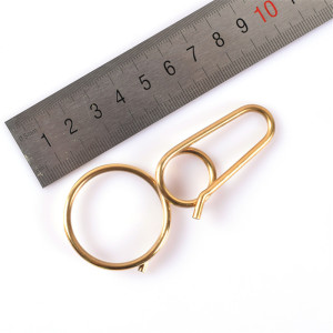 黄铜钥匙环不锈钢钥匙圈手工8字型挂扣复古黄铜钥匙挂钩金属扣钥匙扣 快挂扣钥匙环