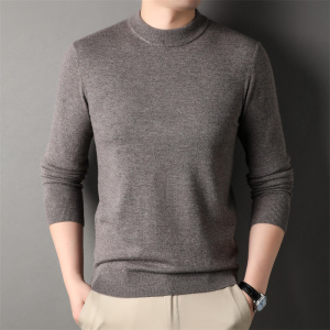 恒源祥羊毛衫男纯羊毛秋冬新款中年男士针织衫爸爸冬装毛衣厚