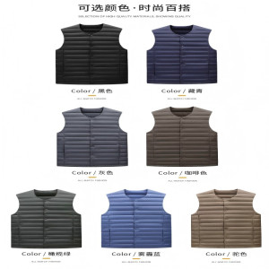 统狮V领羽绒服马甲 A8 件