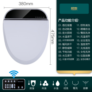 智能马桶盖全自动小型短款子母遥控电动加热冲洗洁身器坐便盖