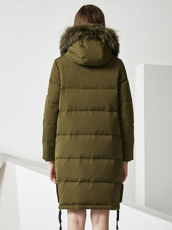 波司登2017新品冬中长款韩版帽子女大毛领中长款羽绒服b70142180