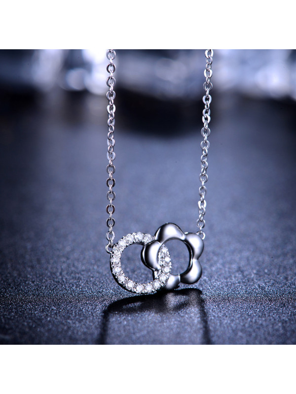 佐卡伊 守护 白18k金钻石项链套链