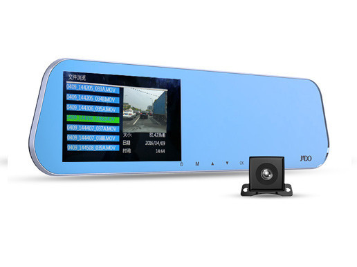 【双镜头赠16g卡】捷渡d600后视镜行车记录仪