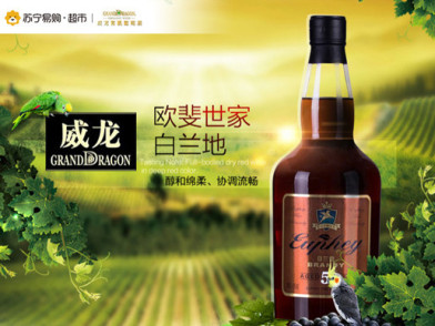 威龙(granddragon)红酒 欧斐世家白兰地(陈酿5年)700ml 有机葡萄酒